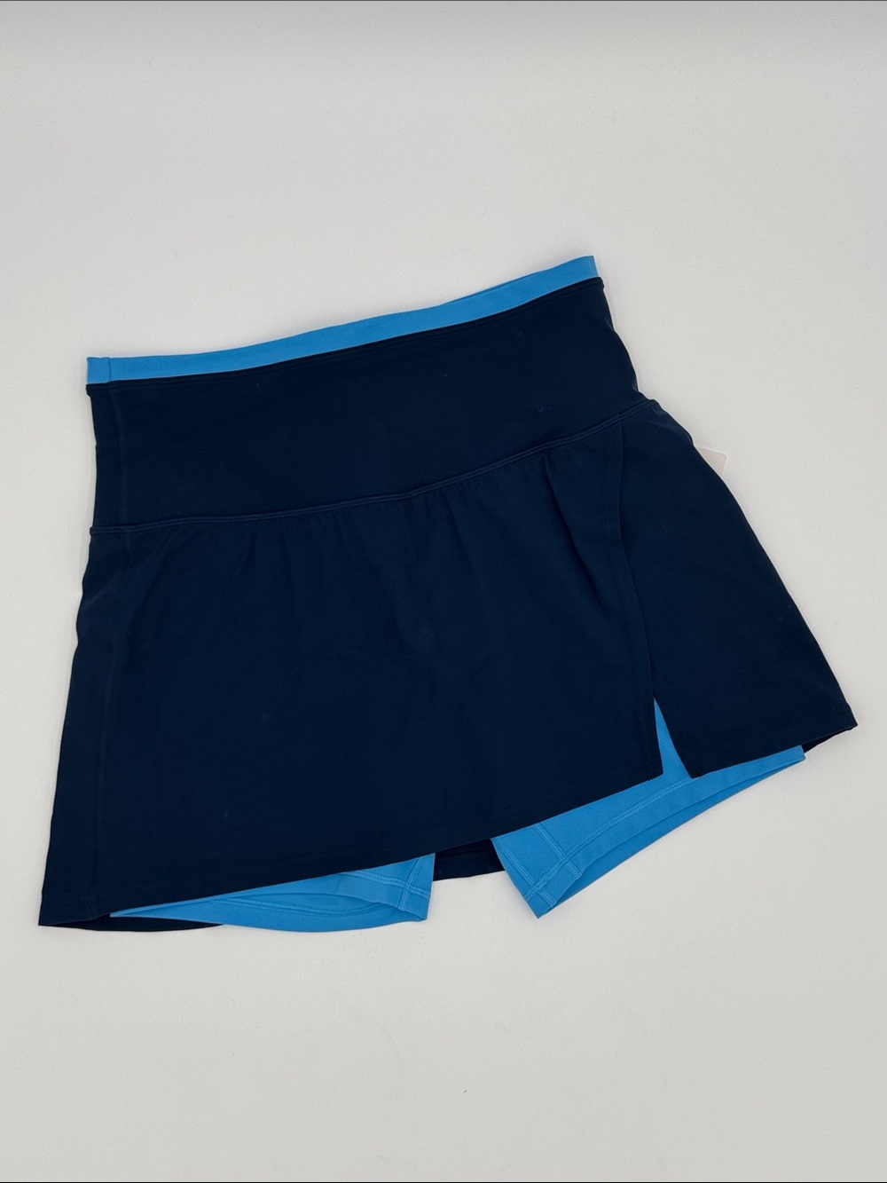 lululemon athletica Navy with Light Blue Layered Athletic Skort